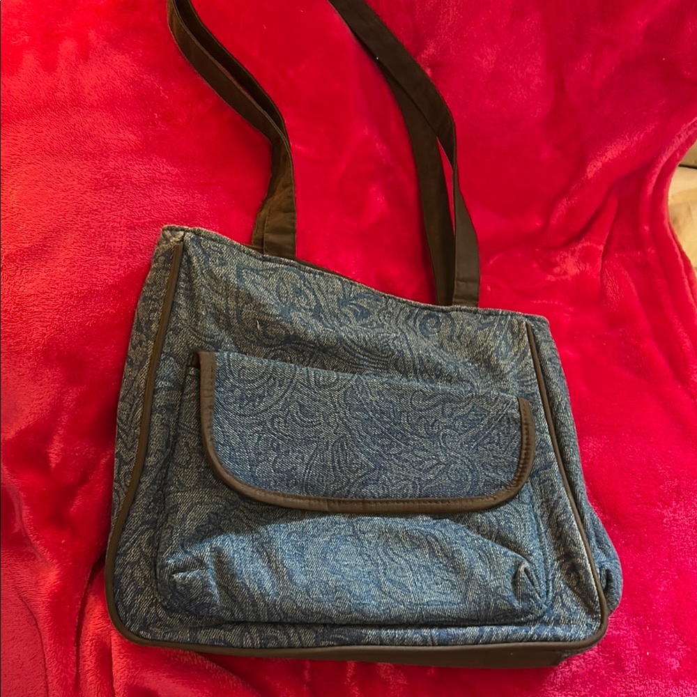 Blue Patterned Vintage Women's Bag